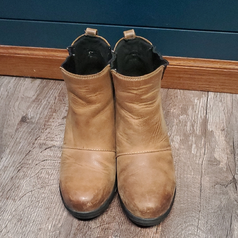 Sorel Brown Leather Ankle Boots